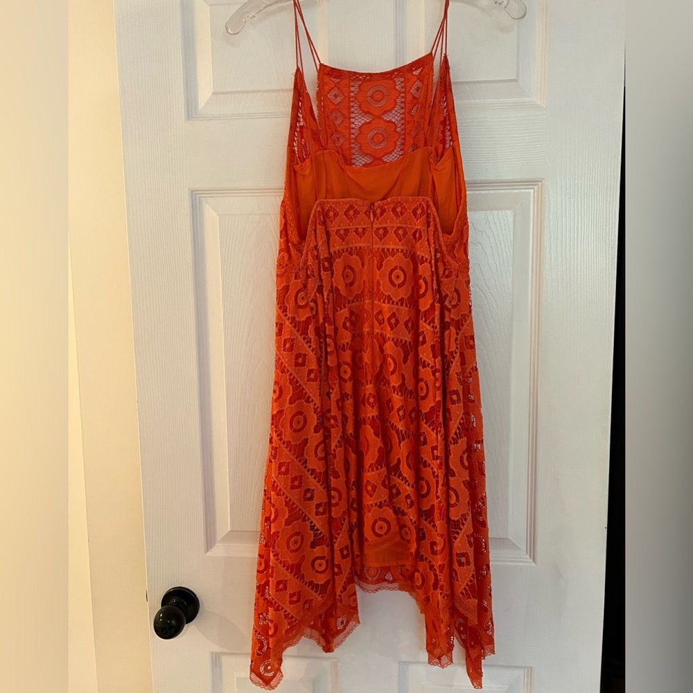 Free People strappy dress in brilliant orange - perfect for summer!